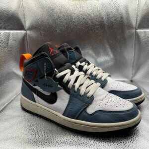 Size 9.5 Nike Air Jordan 1 Mid x Facetasm Fearless White Mens Shoes CU2802-100